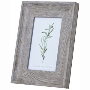 Revitalize your home decor selection with our captivating Grey Washed 5x7 Photo Frame. This versatile piece marries rustic charm and contemporary style