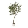 Immerse your customers in the sun-drenched charm of the Mediterranean with our magnificent Apulia Olive Tree. This lifelike 240cm botanical marvel boasts an authentically gnarled trunk and branches