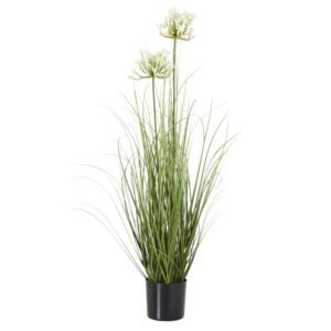 Bring the timeless elegance of Agapanthus into your retail space with this exquisite faux floral arrangement. The White Agapanthus