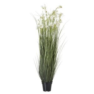 Bring the ethereal beauty of a summer meadow indoors with our Large White Meadow Plant. This exquisite faux floral arrangement features delicate white nestled among tall