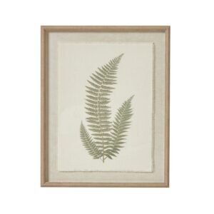 Bring the timeless beauty of botanical art into your collection with this exquisitely detailed fern study. Set against textured torn paper