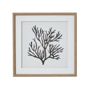 Bring the ocean's delicate beauty into your collection with this striking coral silhouette artwork