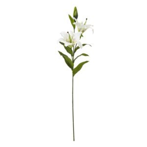 The White Madonna Lily Spray is a stunning addition to any floral arrangement or home decor. Featuring delicate