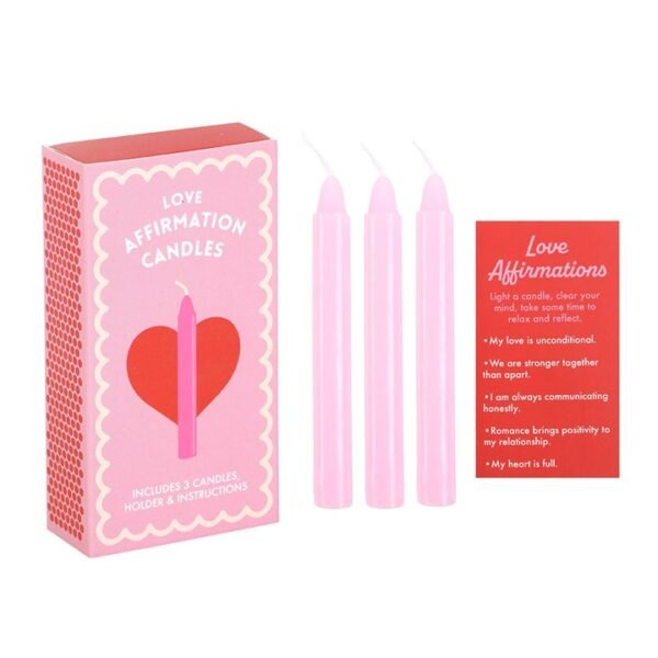 Set of 3 Love Affirmation Candles in a Box - Image 3