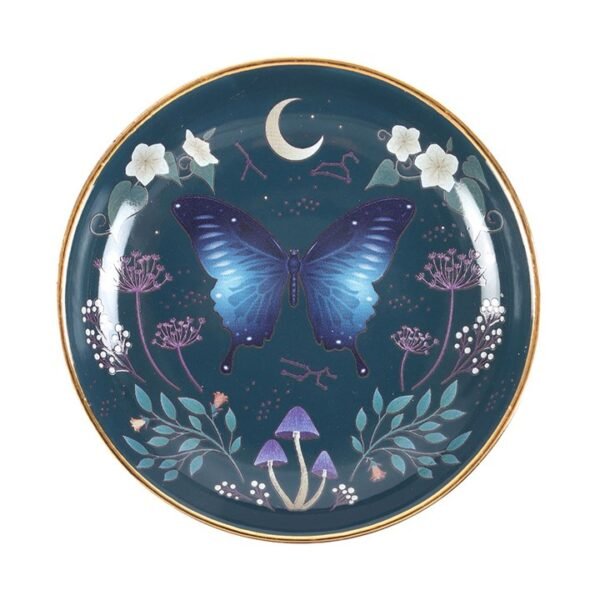 Round Midnight Moth Trinket Dish - Image 2