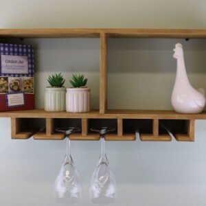 Kitchen Shelving Unit With Storage For Wine Glasses