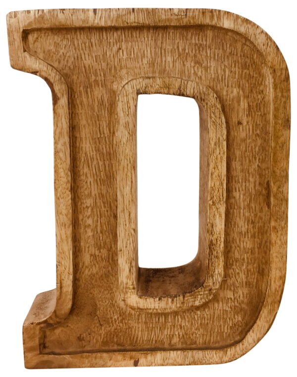 Hand Carved Wooden Embossed Single Letters