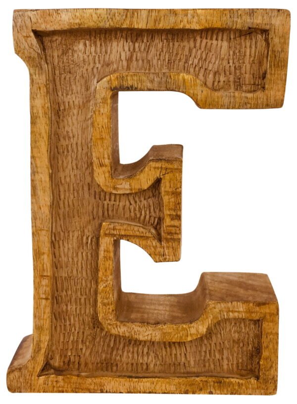 Hand Carved Wooden Embossed Single Letters