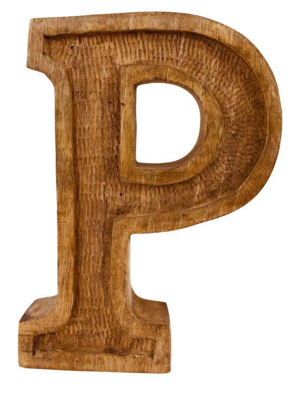 Hand Carved Wooden Embossed Single Letters