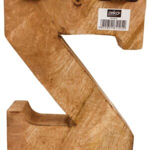 Hand Carved Wooden Embossed Letter Z