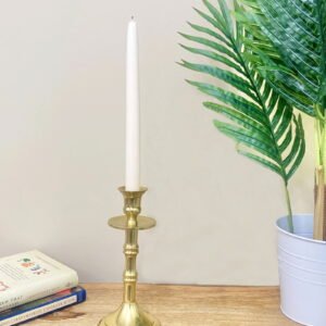 Brass Metal Dinner Candlestick 22cm