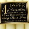 Set Of 4 Ivory Taper Candles