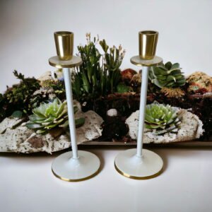 Glossy White Irina Candlestick