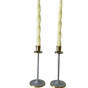 Glossy Grey Irina Candlestick