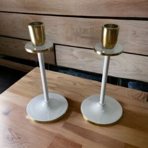 Glossy White Irina Candlestick