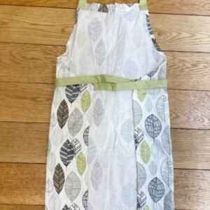 Kitchen Apron With Contemporary Green Leaf Print Design