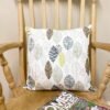 Scatter Cushion With Contemporary Green Leaf Print Design 37cm