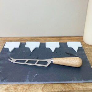 Slate Cheese Board Service Set & Knife 30cm