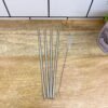 Set of Four Reusable Stainless Straws with Cleaning Brush