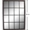 Grey Window Style Wall Mirror 60x80cm