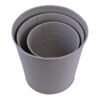 Set of 3 Round Metal Planters