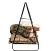 Black Fireside Metal Log Holder 47cm