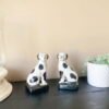 Black and White Porcelain Dog Ornaments