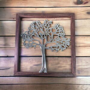 Large Silver Tree Of Life In A Frame