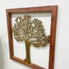 Brass Tree Of Life In Wooden Frame