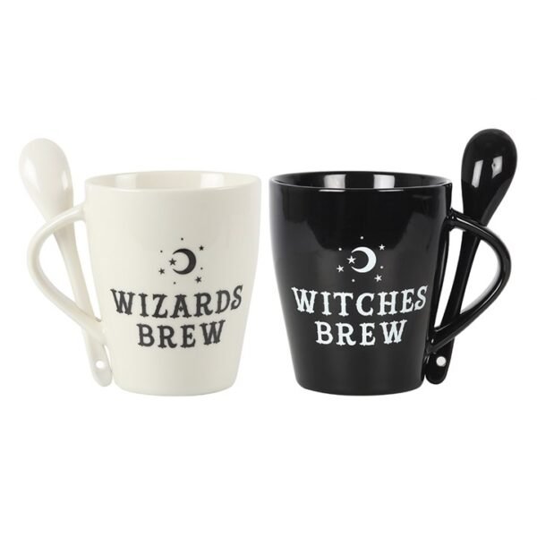 Witch and Wizard Couples Mug and Spoon Set - Image 2