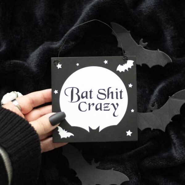 10cm Bat Shit Crazy Hanging Sign - Image 4