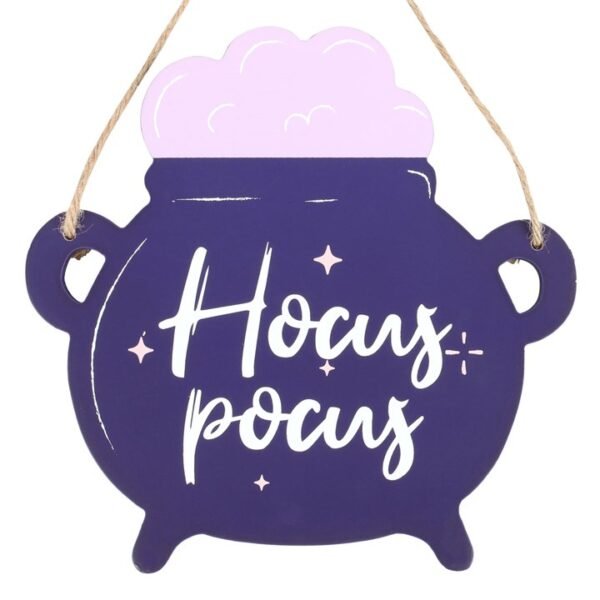 Hocus Pocus Cauldron Shaped Hanging Sign - Image 2