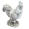 Stone Effect White Cockerel Statue