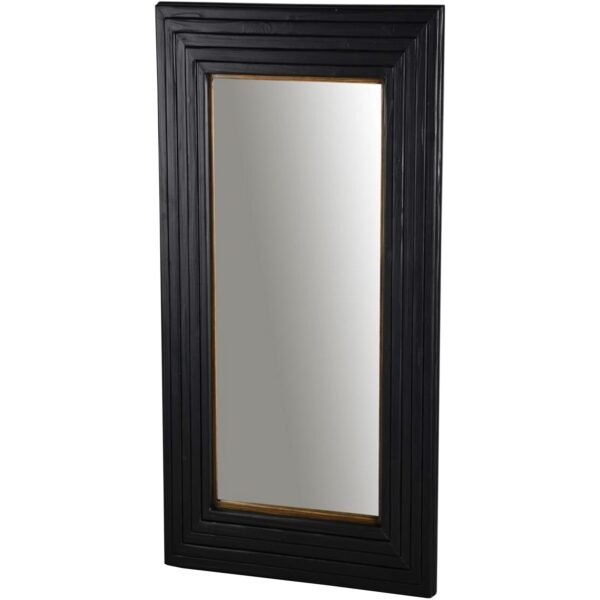 The black wall mirror stands as a pinnacle of modern refinement