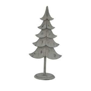 A masterful blend of industrial artistry and organic form defines this sculptural metal tree