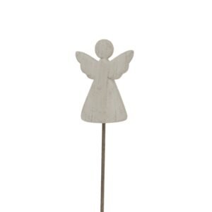 this substantial angelic figure stands poised atop a sturdy base