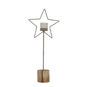 Imbue your space with celestial charm through this artisanal star-shaped votive holder