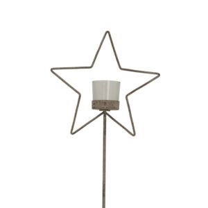 where rustic warmth meets contemporary design. The natural wood base provides a stable foundation for the ascending star motif