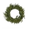 Welcome the magic of winter with this enchanting pre-lit woodland wreath that sets the standard for festive décor. The lush green fir branches create depth and dimension