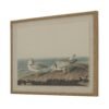 This graceful wall art presents shorebirds in a refined composition on natural linen