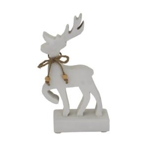 making it an essential addition to any seasonal décor collection. The pristine white finish and graceful standing pose create an ethereal presence that captures the magic of winter wonderlands and festive celebrations. The carefully proportioned silhouette demonstrates remarkable attention to detail