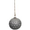 Immaculately designed honeycomb texturing adorns this contemporary metallic bauble