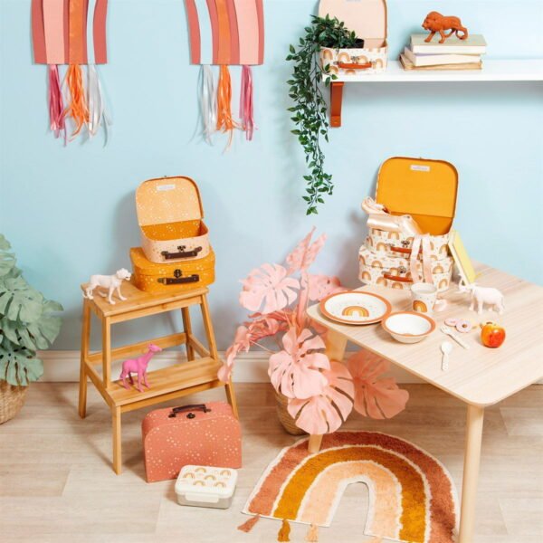 Earth Rainbow Rug With Tassels - Image 4