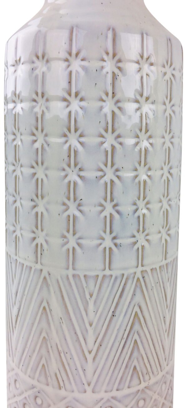 White Star Textured Stoneware Vase 44cm - Image 3