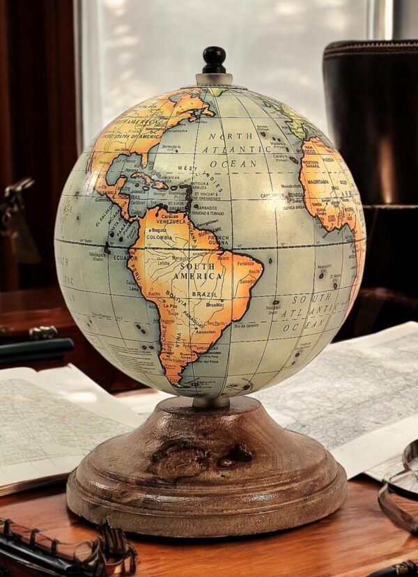 5 Inch World Globe on Mango Wood Stand - Image 6
