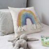 Rainbow Tassel Square Scatter Cushion
