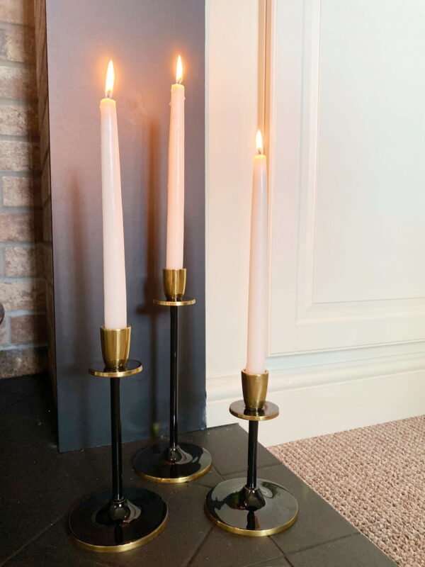Medium Black and Gold Candlestick - Image 5