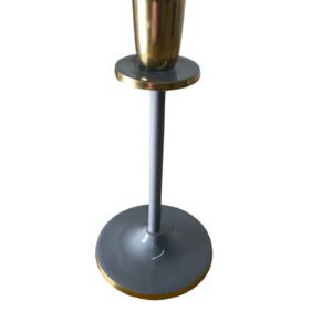 Glossy Grey Irina Candlestick