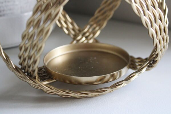 Gold Coloured Ball Candle Holder - Image 6