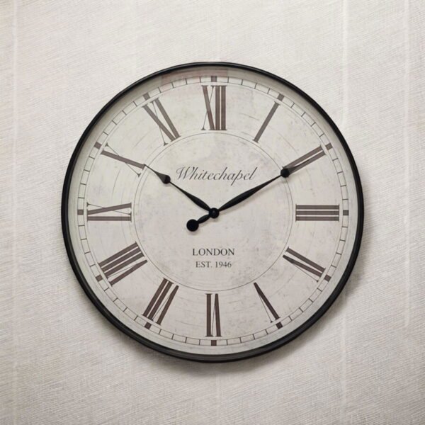 Roman Numerals Antique Style Wall Clock 50cm - Image 4